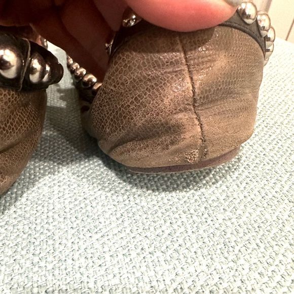 Jeffrey Campbell Dauphine Gray and Black Studded Flats Size 7 - Picture 4 of 10